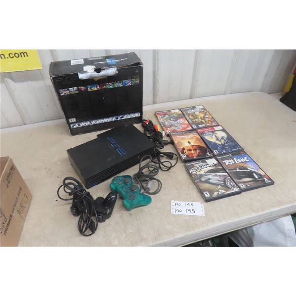 PlayStation 2 Console With 6 Games - Working Condition!