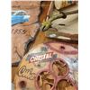 Image 1 : SS Chevy Painted on Leather 36" x 48", Wood Dagger Display, Tray and Cup