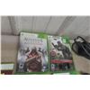 Image 10 : Xbox 360 Console With 11 Games, 5 Controllers, Power Pack and Power Supply - Working Condition!