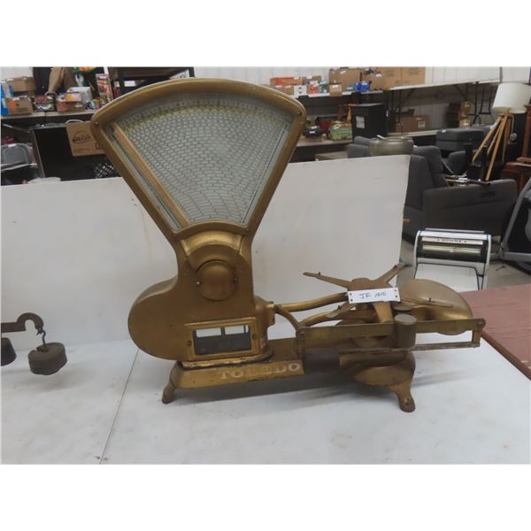 Antique Toledo "No Springs Honest Weight" Computing Scale – Working