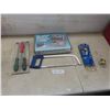 Image 1 : New 70 Piece Home and Auto Tool Set, Hack Saw, 3 Piece Robertson Screwdrivers, Pop Rivet Gun