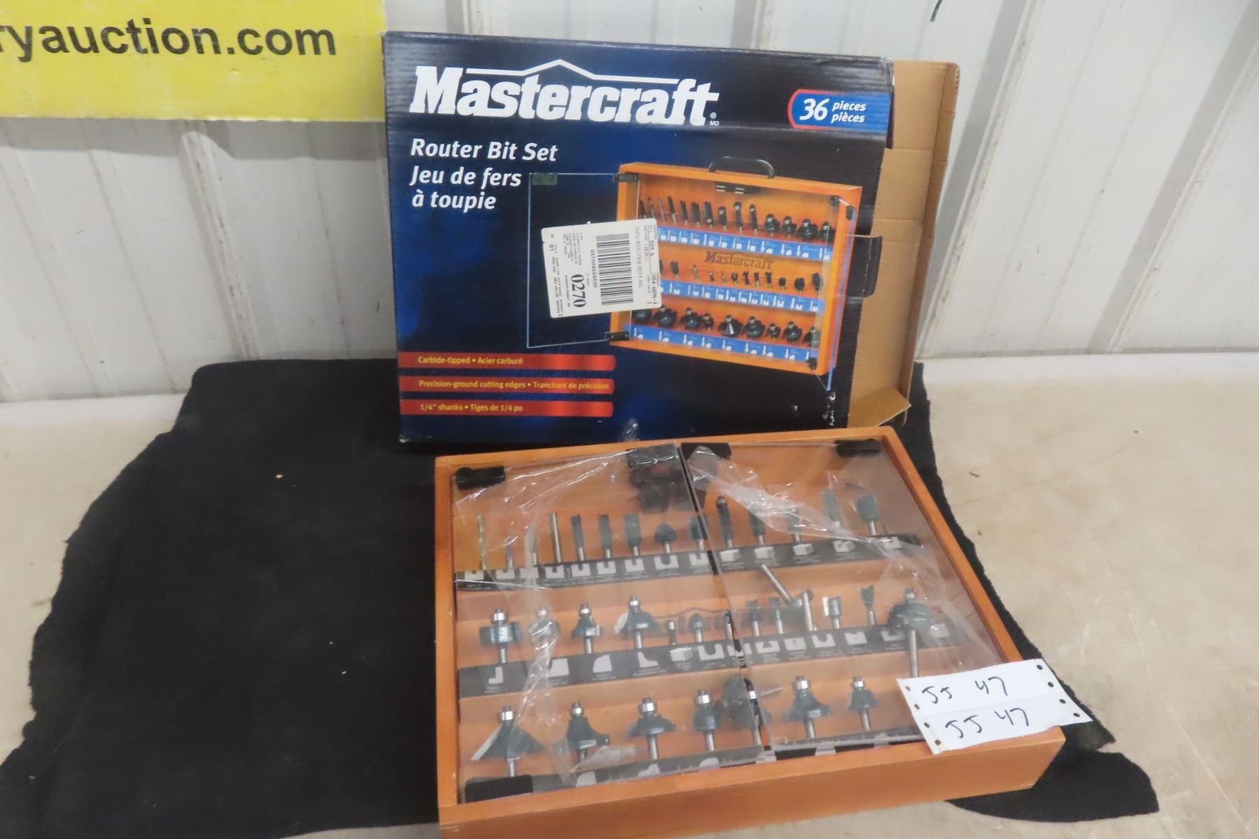 Mastercraft Bit Receiver Mastercraft 36 Piece Router Bit Set With Case and Box