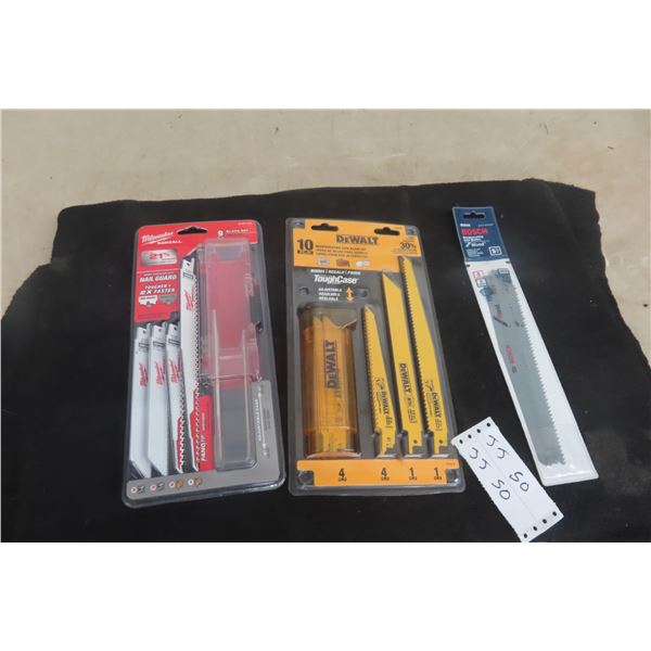 New Reciprocating Blades, Milwaukee, DeWalt, Bosch