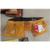 Image 2 : 2 New Carpenter Tools and Nail Belts, 5 x New Tape Measures