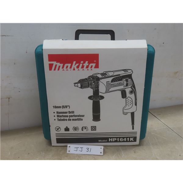 New Makita Power 5/8" Hammer Drill With Case