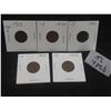 Image 1 : 5 Canada Small Cents: 1929, 1930, 1931, 1932, 1933