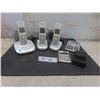 Image 1 : 3 Panasonic Cordless Phones With Chargers and Power Cords, 2 Calculators, Duracell Battery Charger