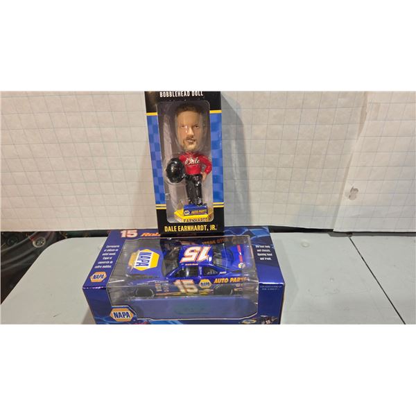 Dale Earnhardt Jr. Bobble Head, NAPA #15 Race Car 1/24 Die-Cast.