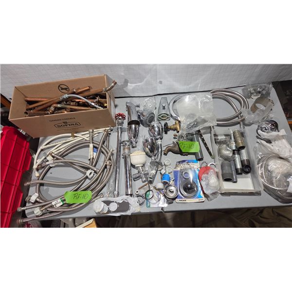 Two Metal Drawers With Miscellaneous Plumbing Supplies Complete With 10 Lbs Copper Pipe.