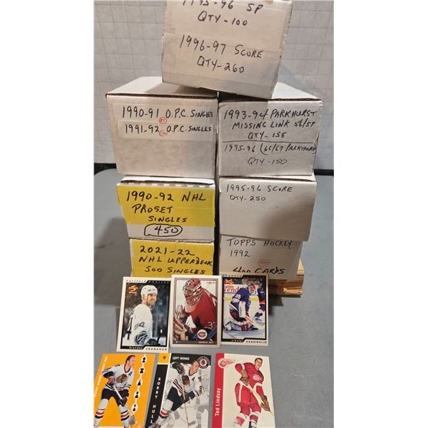 2500 Miscellaneous NHL Hockey Cards 1990 To 2022.
