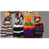 Image 3 : Two 15 Inch Porcelain Dolls, 1 On Stand, Four 11 Inch Dolls With Hand Made Dresses