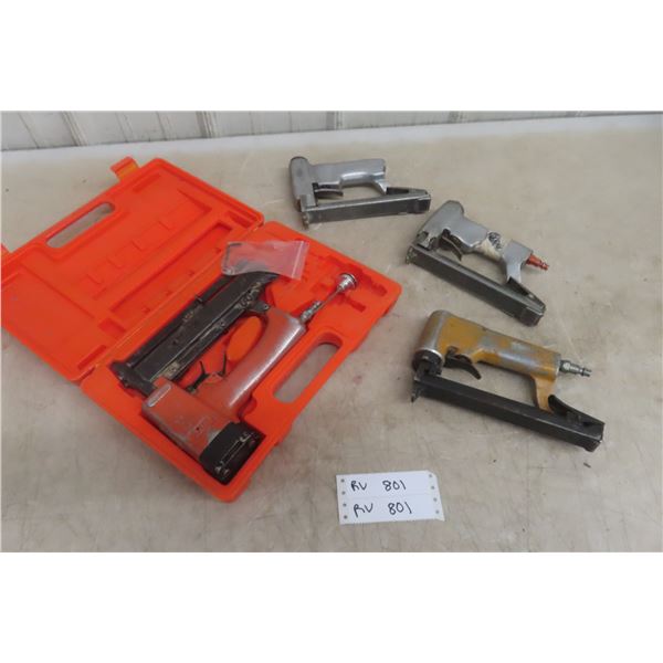 Air Staplers and 16-Gauge Pin Nailer (May Need Repairs).