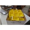 Image 3 : 15 Yellow 4" x 5" x 3" Stackable Storage Bins, 4 Metal Cases, Trouble Light and 3 Oil Cans.