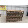 Image 1 : 24-Bin 4-Tier Stackable Storage Cabinet Full of Hardware.