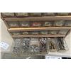 Image 6 : 24-Bin 4-Tier Stackable Storage Cabinet Full of Hardware.
