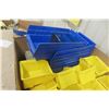 Image 2 : 20 Yellow 4" x 5" x 3" Storage Bins; 7 Blue 6" x 4" x 11" Bins; 3 Blue 4" x 4" x 11" Bins.
