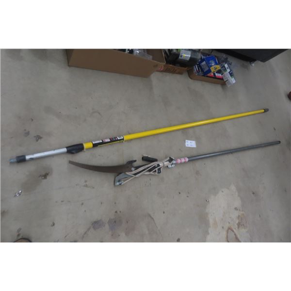 14 1/2' Telescoping Painter's Handle and Extendable Tree Branch Saw/Trimmer.