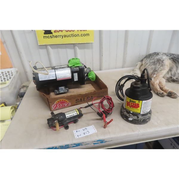Jacuzzi 3/4 HP Jetted Tub Motor, Simer Geyser Submersible Pump and Fimco Gold Series Hi-Flo Sprayer