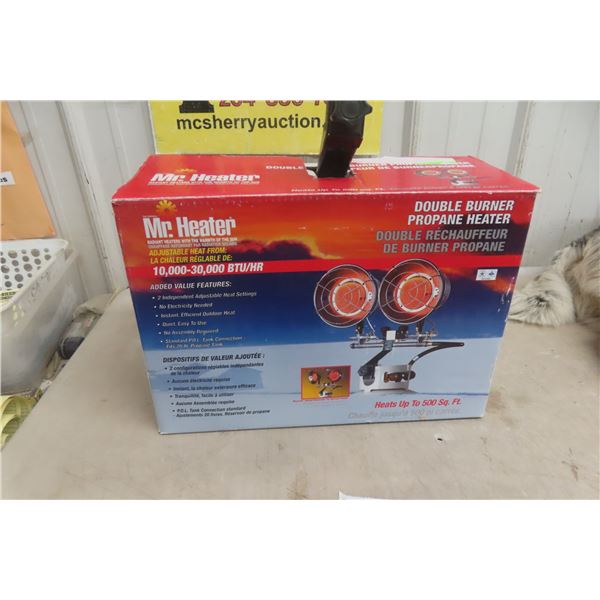 Mr. Heater Dual-Head Propane Heater.