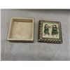 Image 17 : 4 Pieces Staffordshire Swinnertons, 2 Framed Decorative Tiles 7 1/2" x 7 1/2",  Terracotta Glazed Bo