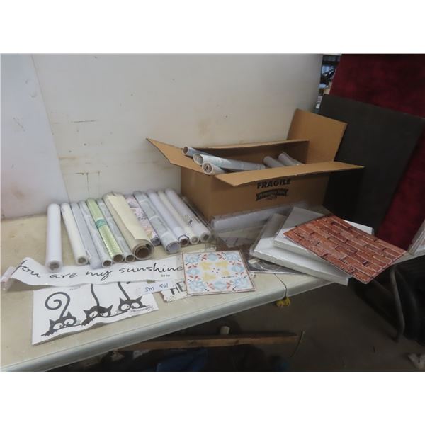 2 Metal Signs, Sealed & Opened Adhesive Film, Wall Paper, Wall Decals +