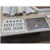 Image 7 : 2 Metal Signs, Sealed & Opened Adhesive Film, Wall Paper, Wall Decals +