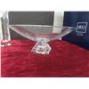 Image 2 : Vintage Mikasa Elite Art Deco Crystal V Shaped Vase 12" With Matching Fruit Bowl