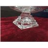 Image 3 : Vintage Mikasa Elite Art Deco Crystal V Shaped Vase 12" With Matching Fruit Bowl
