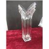 Image 5 : Vintage Mikasa Elite Art Deco Crystal V Shaped Vase 12" With Matching Fruit Bowl