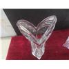 Image 7 : Vintage Mikasa Elite Art Deco Crystal V Shaped Vase 12" With Matching Fruit Bowl