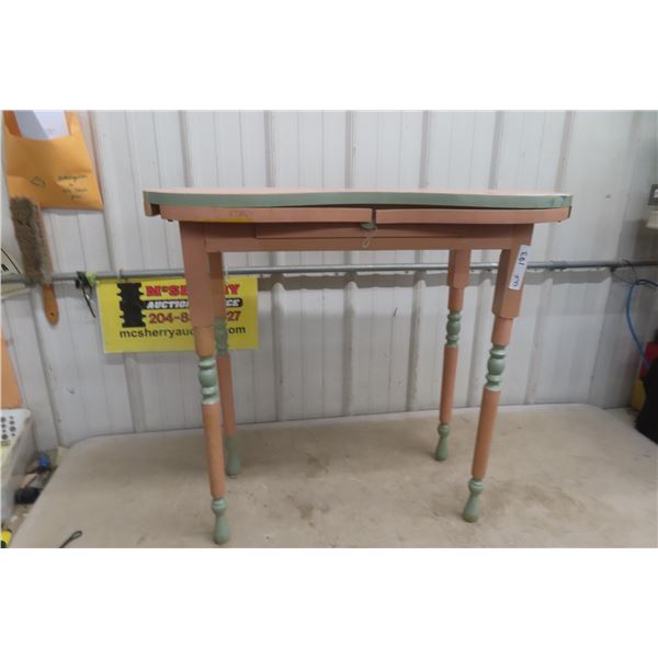 Painted Table Stand w/ Drawer Antique 30" x 32" x 17"