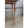 Image 4 : Painted Table Stand w/ Drawer Antique 30" x 32" x 17"