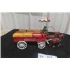 Image 1 : Coca Cola Cast Horse Delivery Wagon Tin Man Coca Cola Case and Umbrella 14" Long