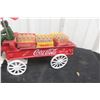 Image 9 : Coca Cola Cast Horse Delivery Wagon Tin Man Coca Cola Case and Umbrella 14" Long