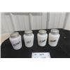 Image 1 : 4 Vintage Milk Glass Shakers, Salt and Pepper, Flour and Sugar