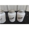 Image 3 : 4 Vintage Milk Glass Shakers, Salt and Pepper, Flour and Sugar