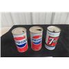Image 4 : 3 Older Pop Cans and 2 Pepsi 7Up