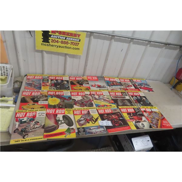 19 Vintage Hot Rod Magazines (17 From the 1950s and 2 From the 1960s).