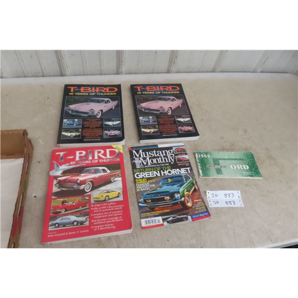 3 Books on T-Birds Including 40 Years of Thunder and 45 Years of Thunder and 1968 Ford Owner’s Manu