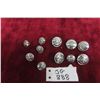 Image 1 : 11 Police Force Buttons Marked on the Back (Gaunt London). 5 Large and 6 Small.