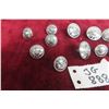 Image 4 : 11 Police Force Buttons Marked on the Back (Gaunt London). 5 Large and 6 Small.