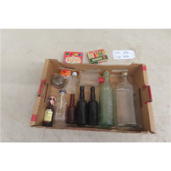 Box of Vintage Bottles.