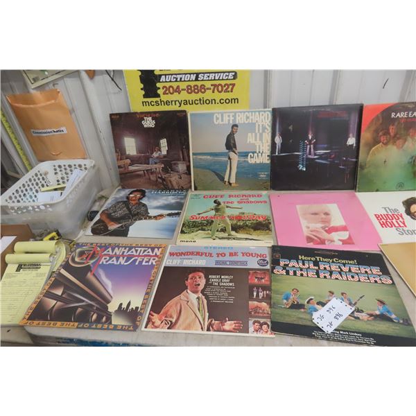 24 LP Record Albums Including Guess Who, George Harrison, Buddy Holly, and More.