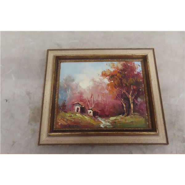 Oil Painting, Signed but Signature Illegible, 11.5" x 13.5".