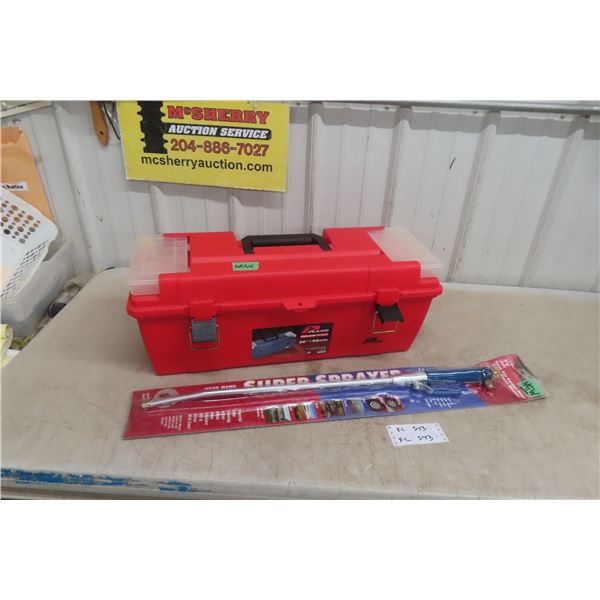 New Plano 26" Tackle Box and New Hose With Sprayer.