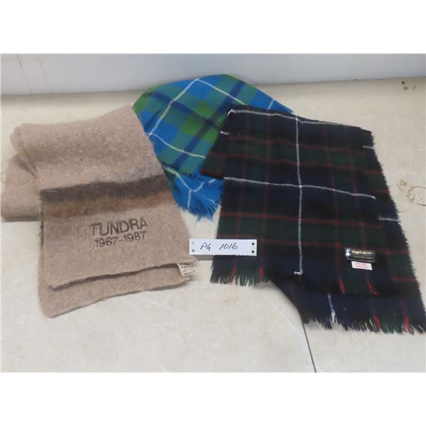 2 Scottish And Danish 100% Wool Scarves, Tartan Macrae Hunting And Nova Scotia Dougers Clan