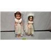 Image 1 : Two Fashion Bridal Dolls, 15" and 18", Both with Stands and Moving Eyes.