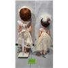 Image 4 : Two Fashion Bridal Dolls, 15" and 18", Both with Stands and Moving Eyes.