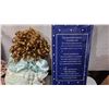 Image 7 : One Seymour Mann 16" Collector’s Porcelain Doll with Stand and One 16" Emerald Porcelain Doll.