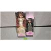 Image 1 : One 16" Sabre Collection Porcelain Doll with Stand and One 12" Porcelain Doll.